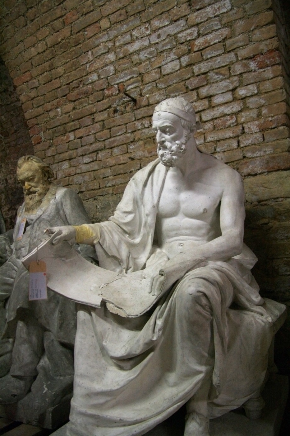 A plaster model of Polybius made in nineteenth century Vienna, after the ancient stele from Kleitor